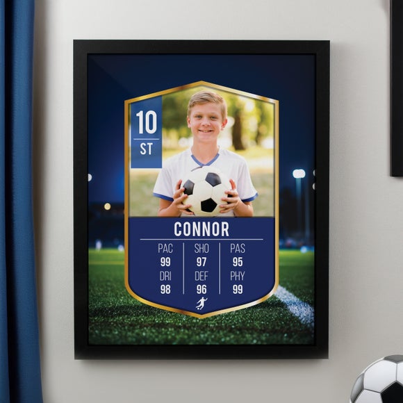 Personalised Photo Football Card Poster Frame