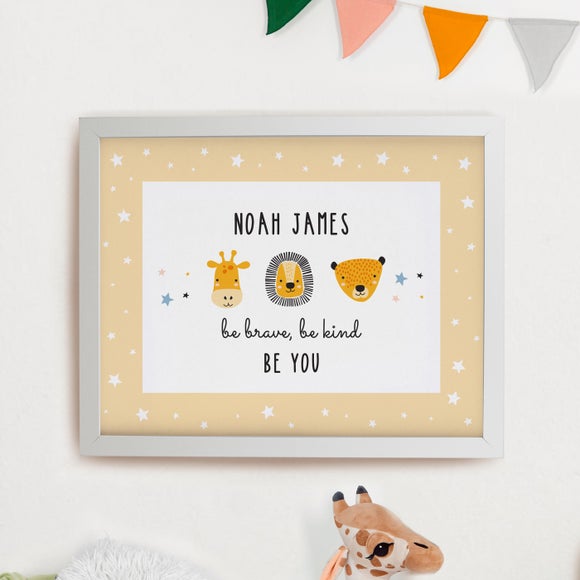 Personalised Scandi Animals Poster Frame