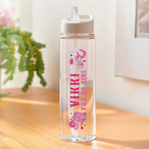 Click to view product details and reviews for Personalised Cowgirl Water Bottle.