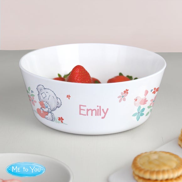 Click to view product details and reviews for Personalised Tiny Tatty Teddy Woodland Animals Plastic Bowl.