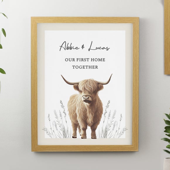 View Personalised Highland Cow Poster Frame View Personalised Highland Cow Poster Frame