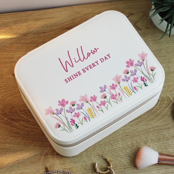Click to view product details and reviews for Personalised Floral Jewellery Box.
