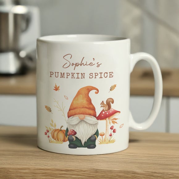 Personalised Autumn Gnome Mug