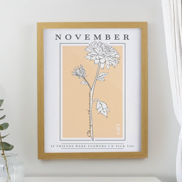 View Personalised Birth Flower Poster Frame View Personalised Birth Flower Poster Frame