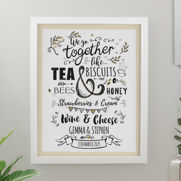 Click to view product details and reviews for Personalised We Go Together Poster Frame.