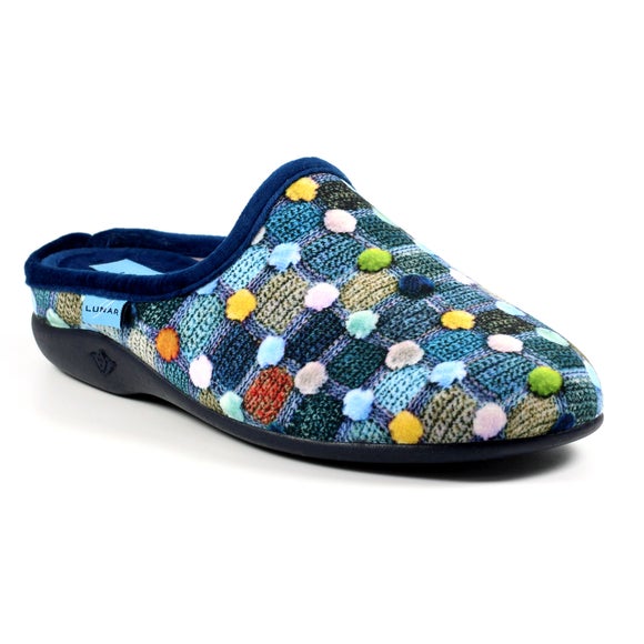 Lunar Crackle Spotty Mule Slippers