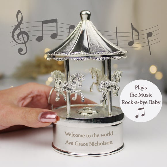 Click to view product details and reviews for Personalised Musical Carousel Ornament.