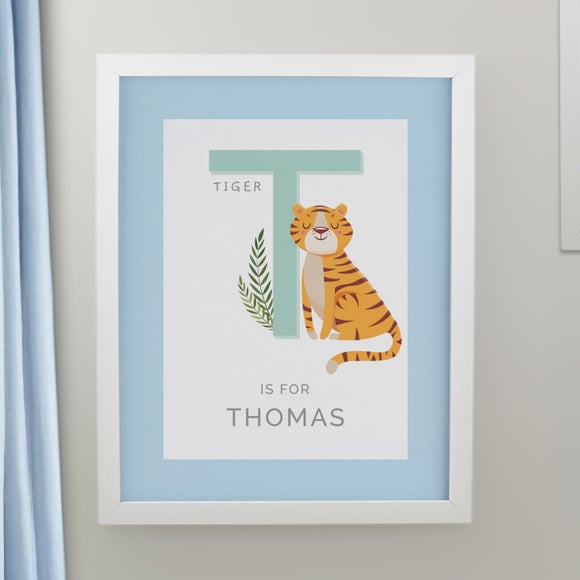 Personalised Animal Alphabet Poster Frame