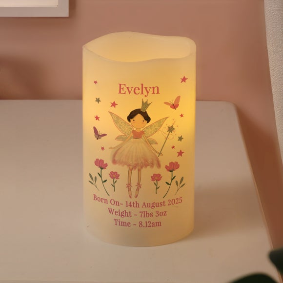 Personalised Fairy Princes LED Candle