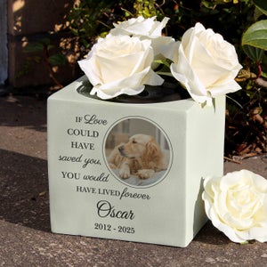 Personalised Pet Photo Garden Memorial Plant Pot
