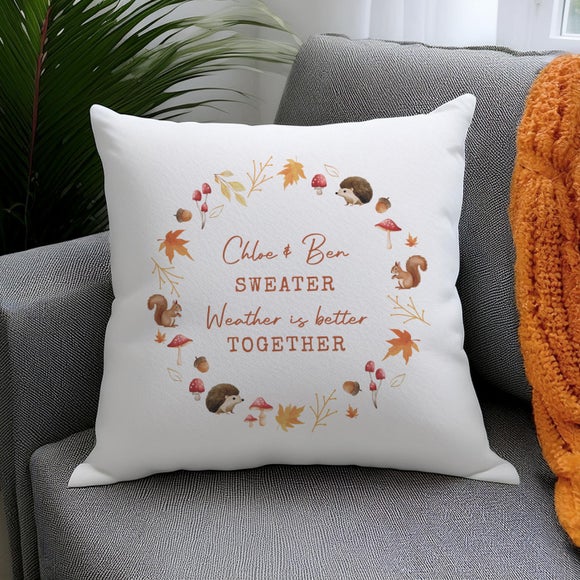 Personalised Autumn Square Cushion