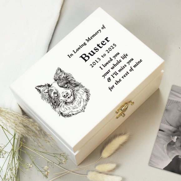 View Personalised Dog Breed Small Memorial Keepsake Box View Personalised Dog Breed Small Memorial Keepsake Box