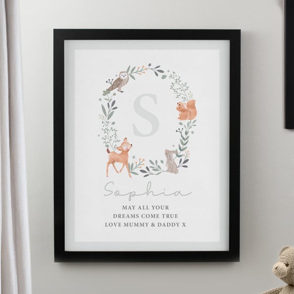 View Personalised Woodland Initial Poster Frame View Personalised Woodland Initial Poster Frame