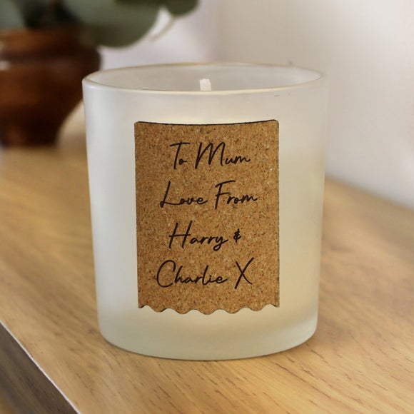 Click to view product details and reviews for Personalised Cork Label Candle Jar.