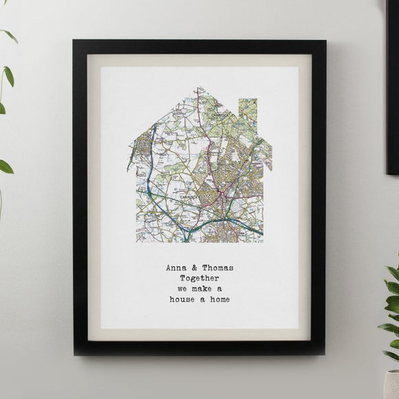 Click to view product details and reviews for Personalised Present Day Map Home Poster Frame.