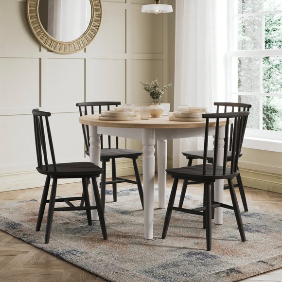 Pip 6-8 Seater Round to Oval Extendable Dining Table