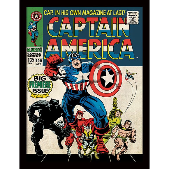Captain America Premiere Framed Print