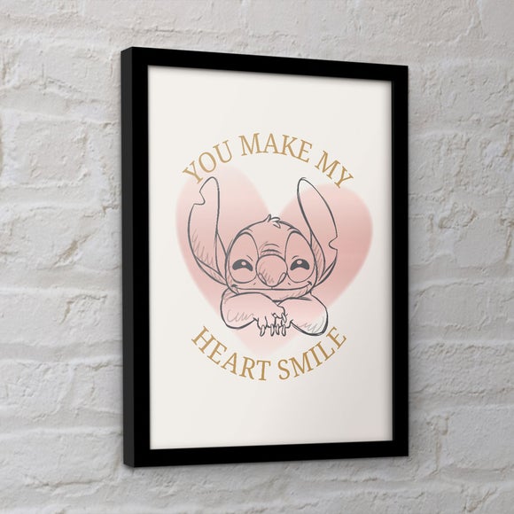 Click to view product details and reviews for Stitch You Make My Heart Smile Framed Print.