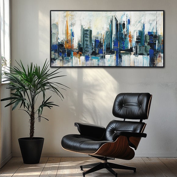 City Skyline by Joanne Last Framed Canvas