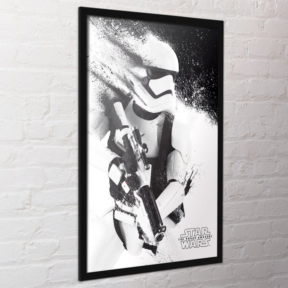 View Star Wars Episode Vii Stormtrooper Paint Framed Poster Print View Star Wars Episode Vii Stormtrooper Paint Framed Poster Print