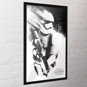 Star Wars Episode Vii Stormtrooper Paint Framed Poster Print