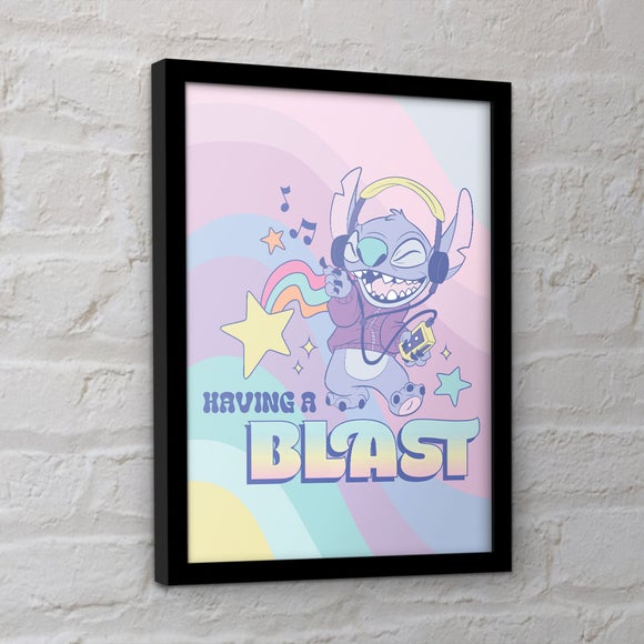 Click to view product details and reviews for Stitch Having A Blast Framed Print.