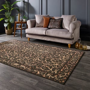 Laurence Llewelyn-bowen Leopard Black Rug