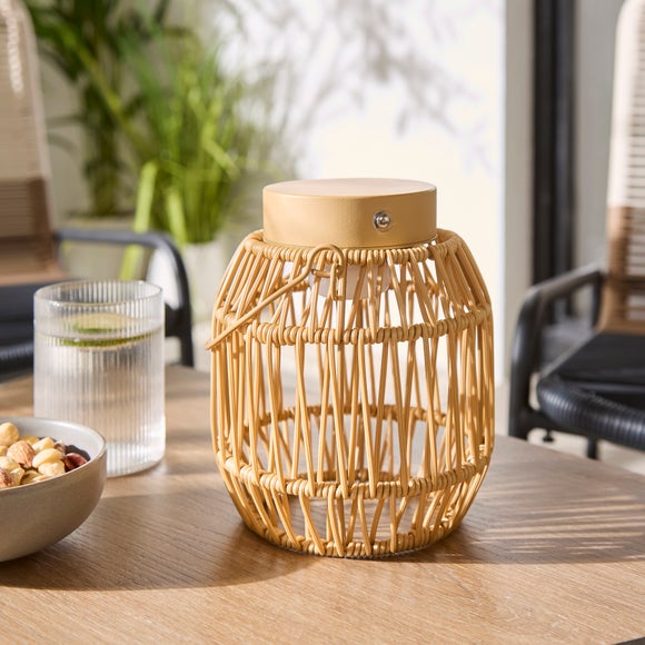 Weaved Rechargeable Touch Dimmable Outdoor Lantern