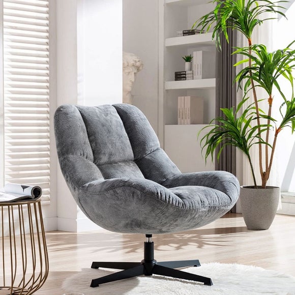 Silverdale Textured Fabric Swivel Chair