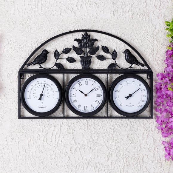 Charles Bentley Rutland Outdoor Triple Faced Wall Clock