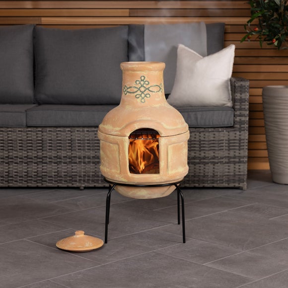 Click to view product details and reviews for Charles Bentley Small Terracotta Clay Chimenea With Bbq Grill.