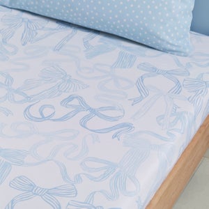 Pack Of 2 Pink Bows Polycotton Fitted Sheets