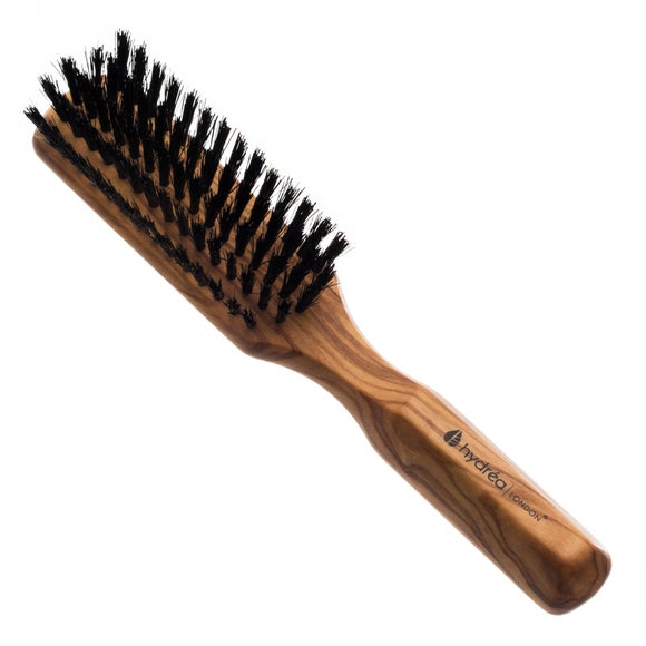 Hydrea London Olive Wood Smooth Style Boar Bristle Hair Brush