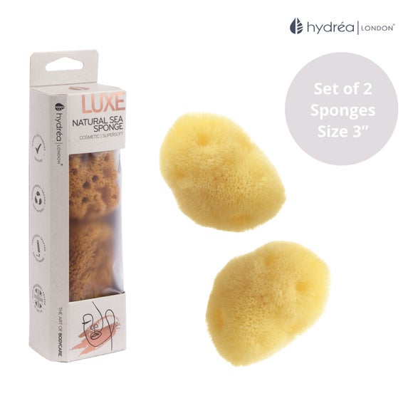Hydrea London Mediterranean Set of 2 Cosmetic Fina Silk Sea Sponges