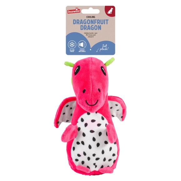Click to view product details and reviews for Rosewood Cooling Dragonfruit Dragon Squeaky Toy.