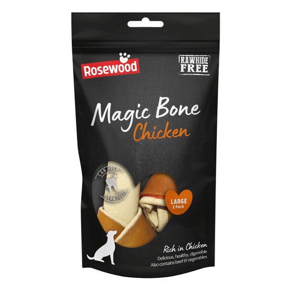 Click to view product details and reviews for Rosewood Pack Of 2 Magic Bone Chicken 140g.