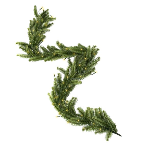 Charles Bentley 180cm Pre-Lit Faux Garland