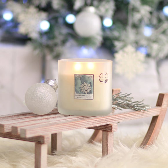 Click to view product details and reviews for Heart Home Snowflake Sparkle Multi Wick Candle.