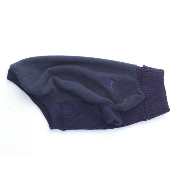 House of Paws Navy Fleece Knitted Dog Jumper