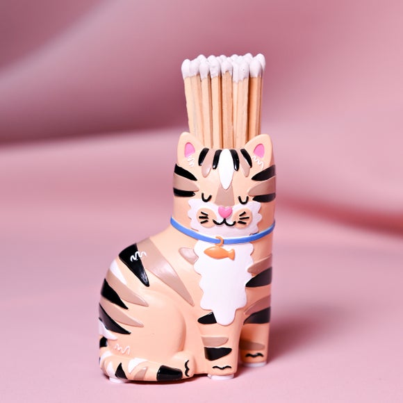 View Raspberry Blossom Cat Matchstick Holder View Raspberry Blossom Cat Matchstick Holder