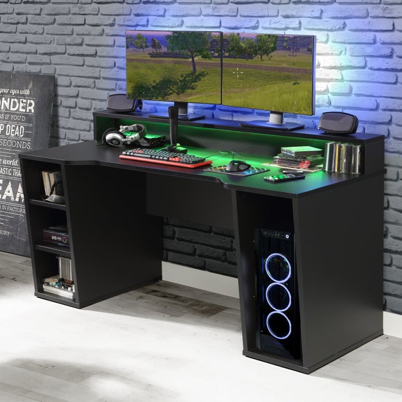 View Furniture To Go Tezaur 2 Shelf Gaming Desk View Furniture To Go Tezaur 2 Shelf Gaming Desk