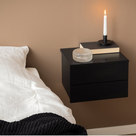 Furniture To Go Avignon 2 Drawer Wall Mounted Bedside Table