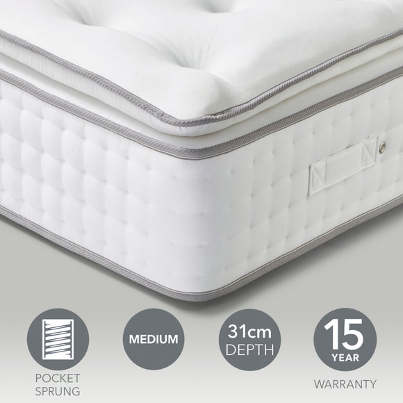 View Hotel 3000 Pocket Memory Foam Pillow Top Hybrid Mattress