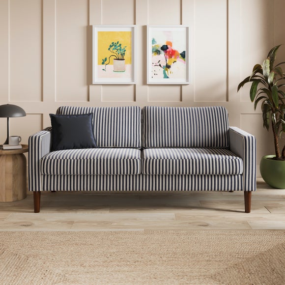 Jacob Linford Stripe Compact 3 Seater Sofa