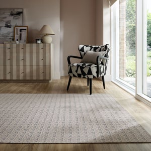 Geo Diamond Woven Washable Rug