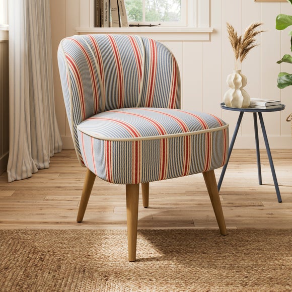 Elsie Retro Coastal Stripe Cocktail Chair