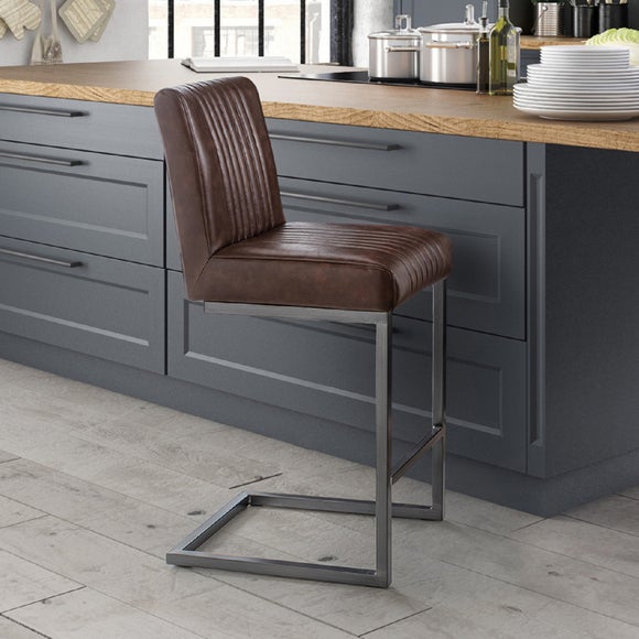 Photo of return - brooklyn set of 2 bar stools- faux leather