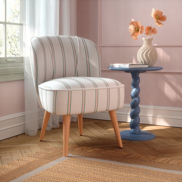 Elsie Scallop Stripe Cocktail Chair