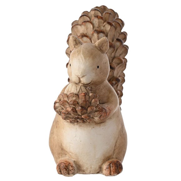 Click to view product details and reviews for Country Living Wood Effect Squirrel With Pinecone Ornament.