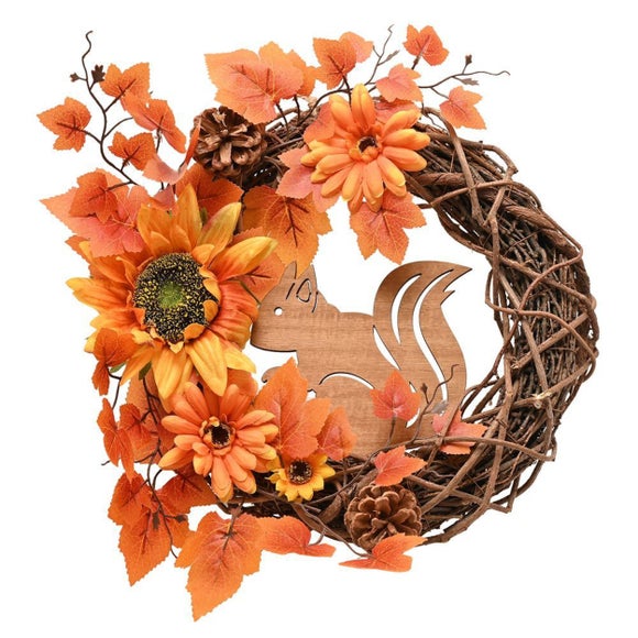 Click to view product details and reviews for Country Living Autumn Squirrel Wreath.